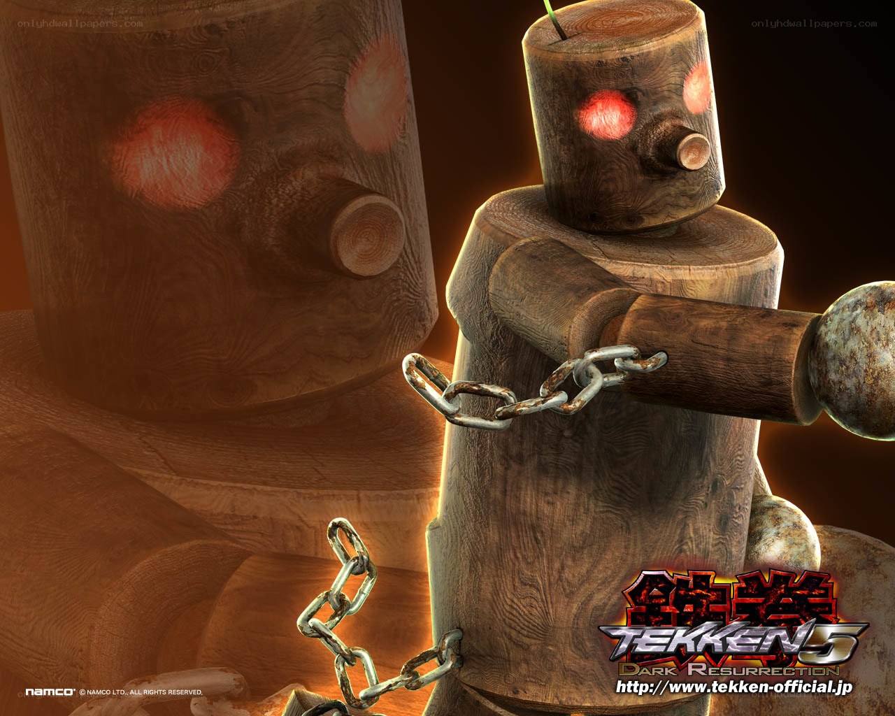 Tekken 5 wooden robot
