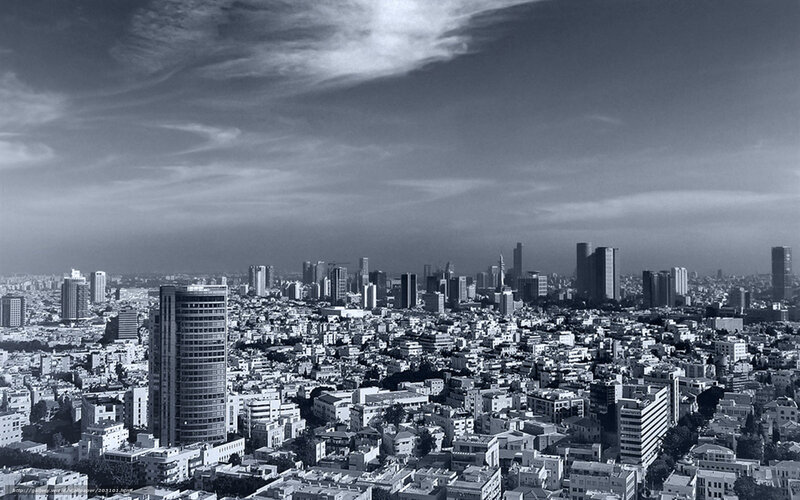 Tel Aviv city skyline