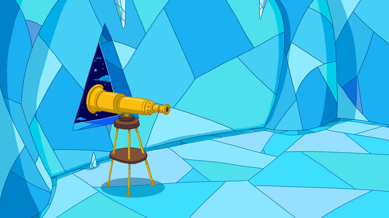 telescope in ice cave