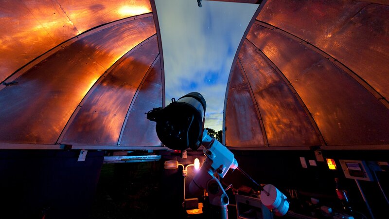 Telescope in Observatory — Orange