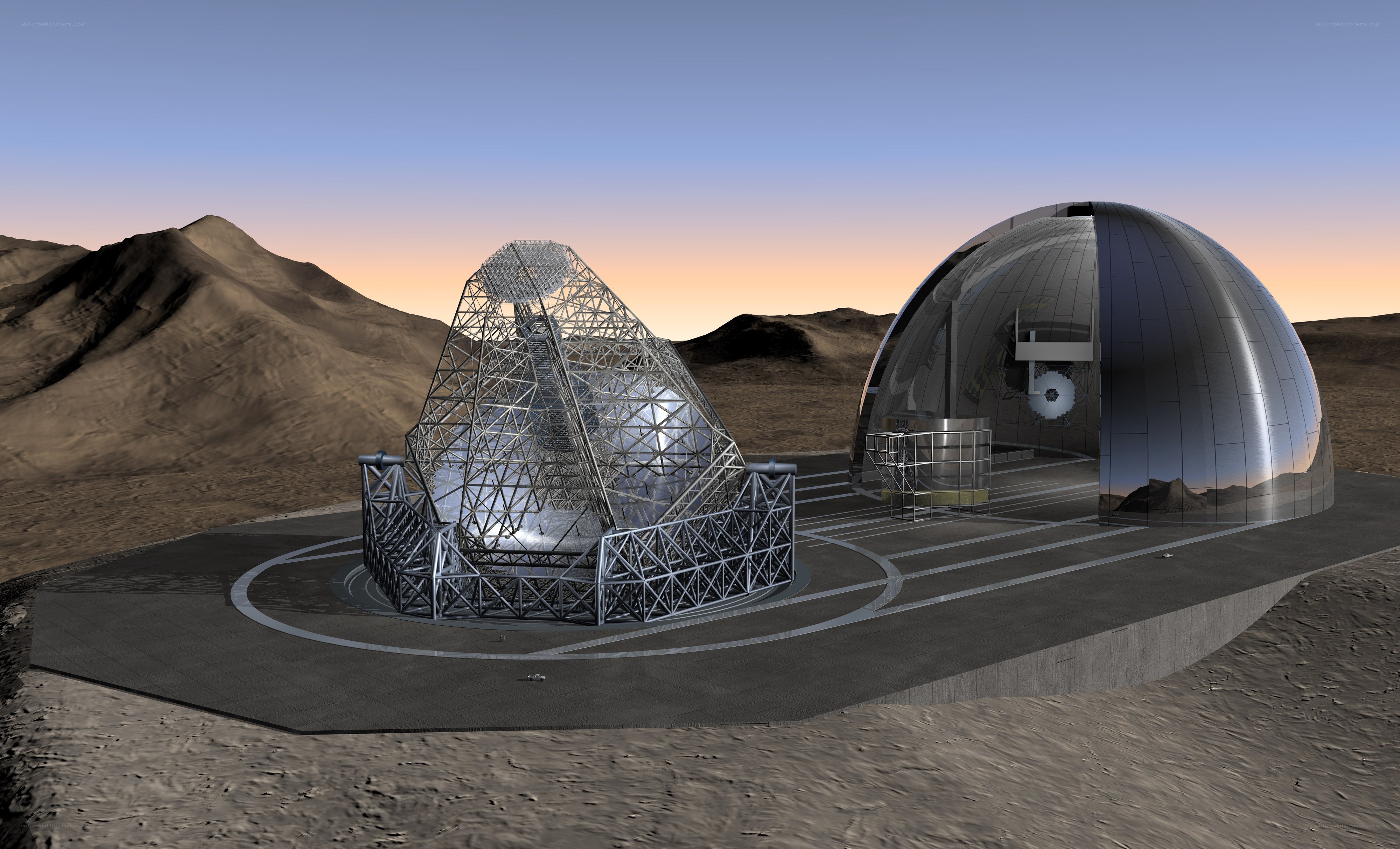 Telescope observatory on Mars