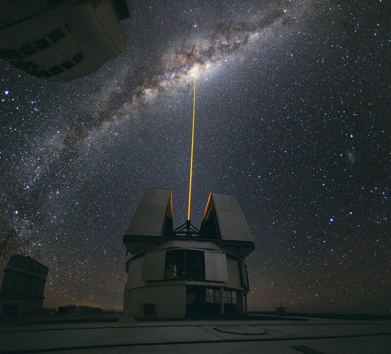 Telescope with Laser Beam