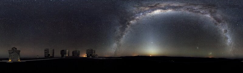 Telescopes under Milky Way
