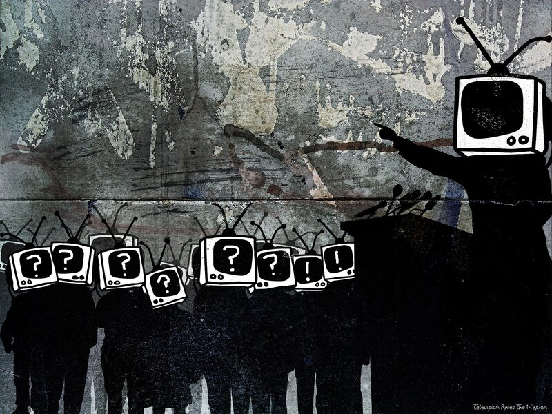 Television-headed Figures — Black