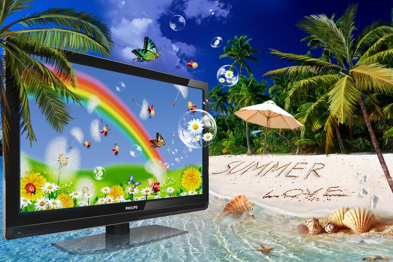 Television on Beach