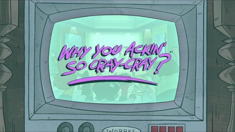 Television Screen with Text