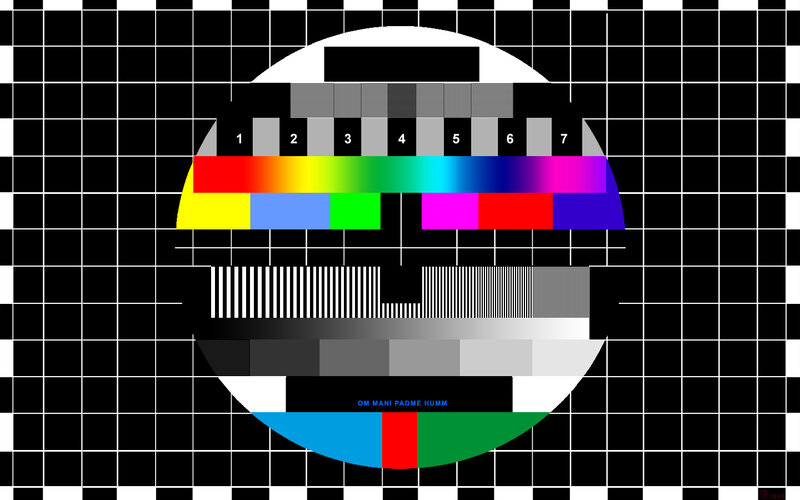 Television Test Pattern — Black, Neutral, Digital Art