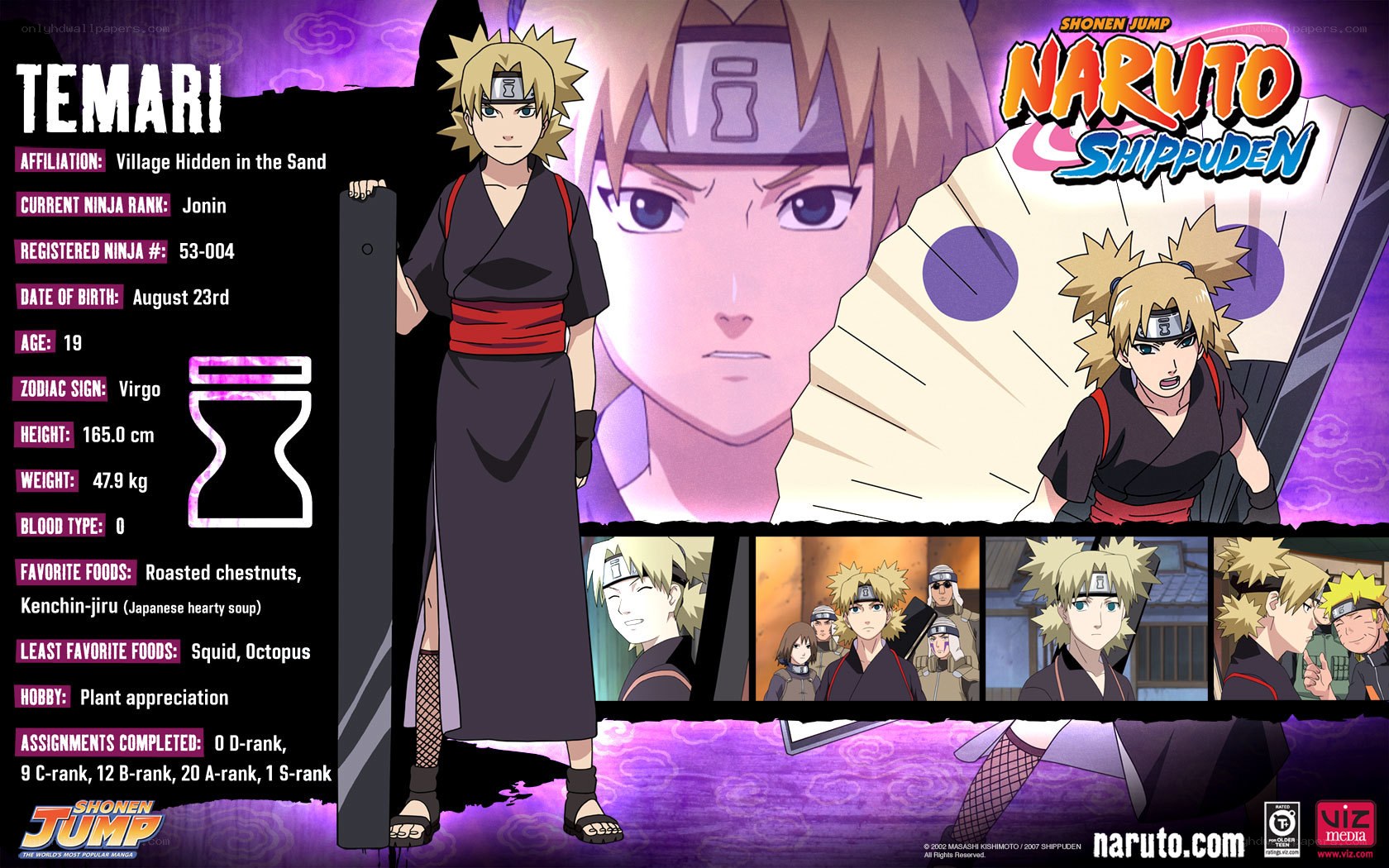 Temari character profile