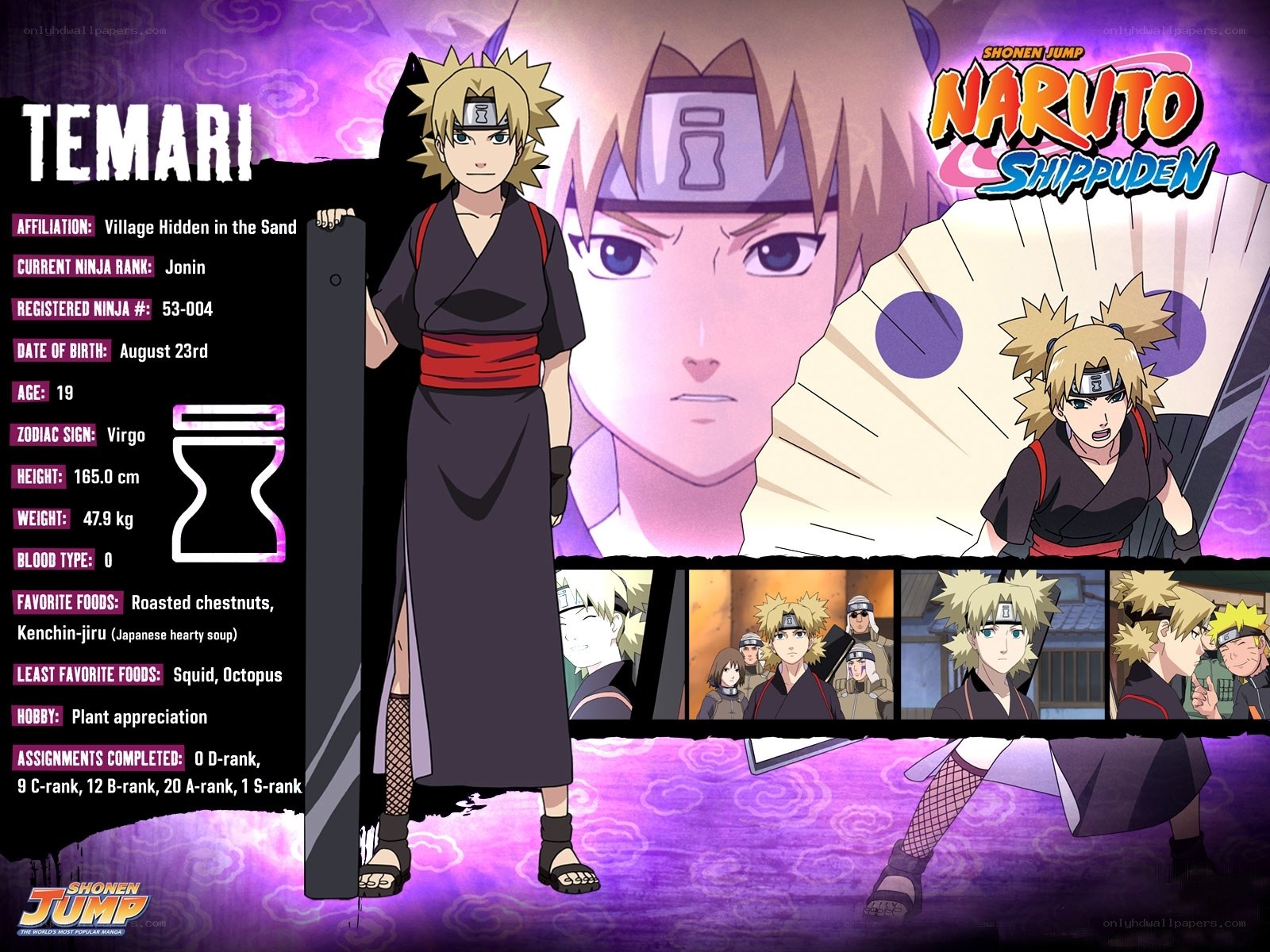 Temari character profile
