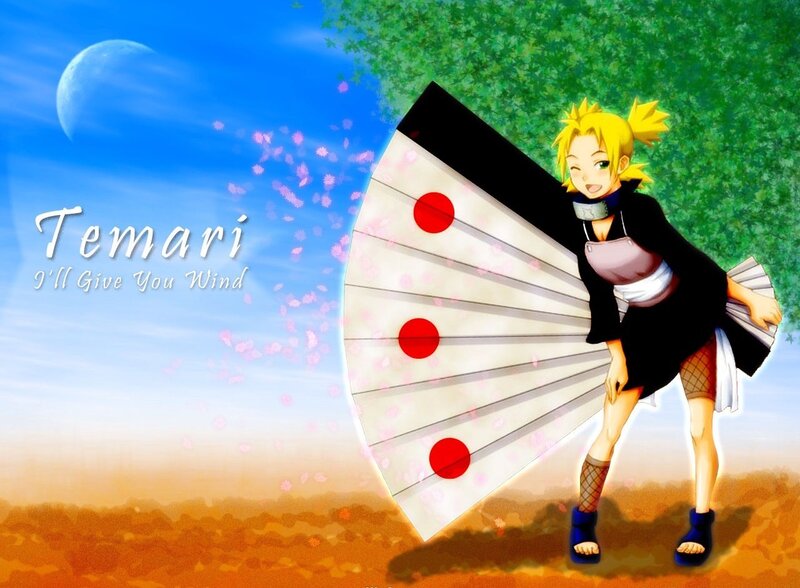 Temari with her fan