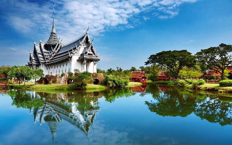 Temple by the lake in Thailand