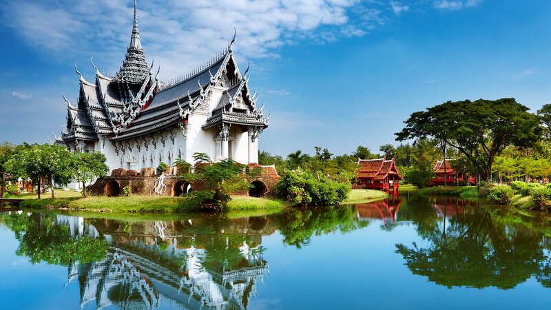 Temple by the lake