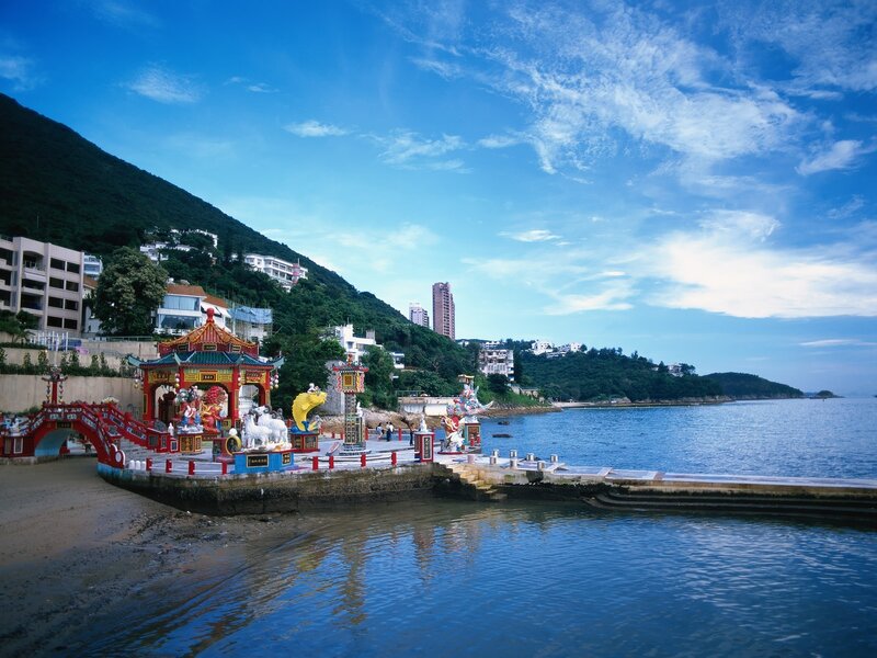 Temple by the sea in Hong Kong