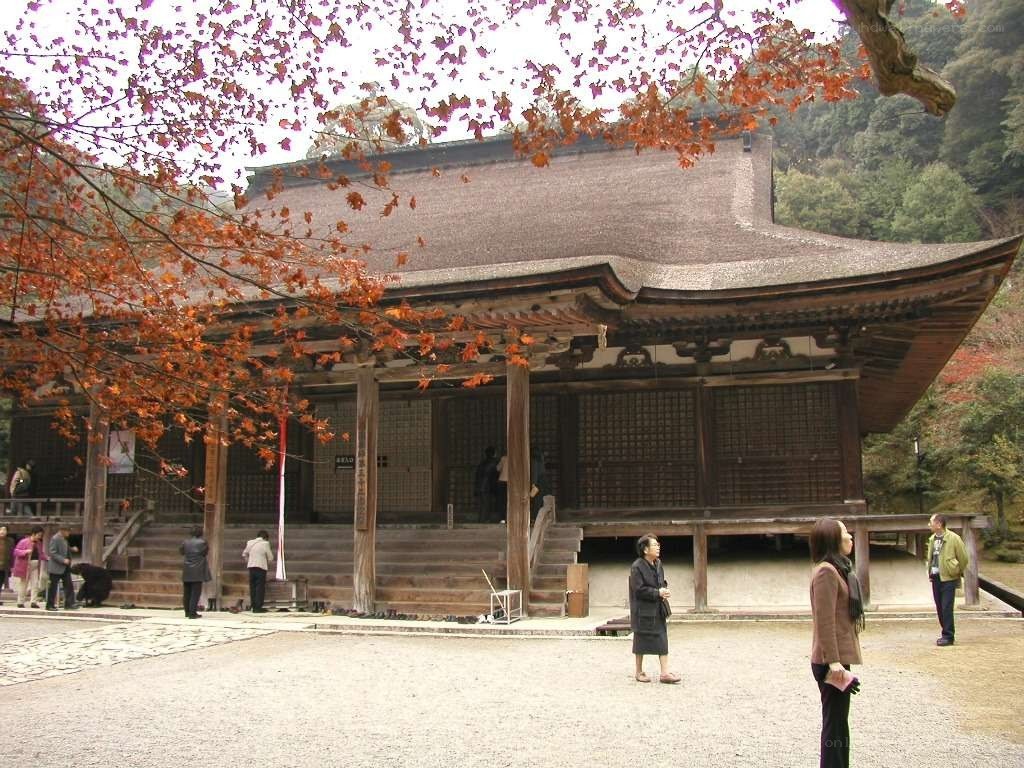 Temple in autumn foliage