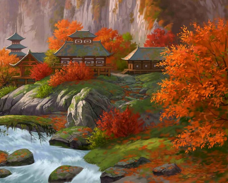 Temple in Autumn