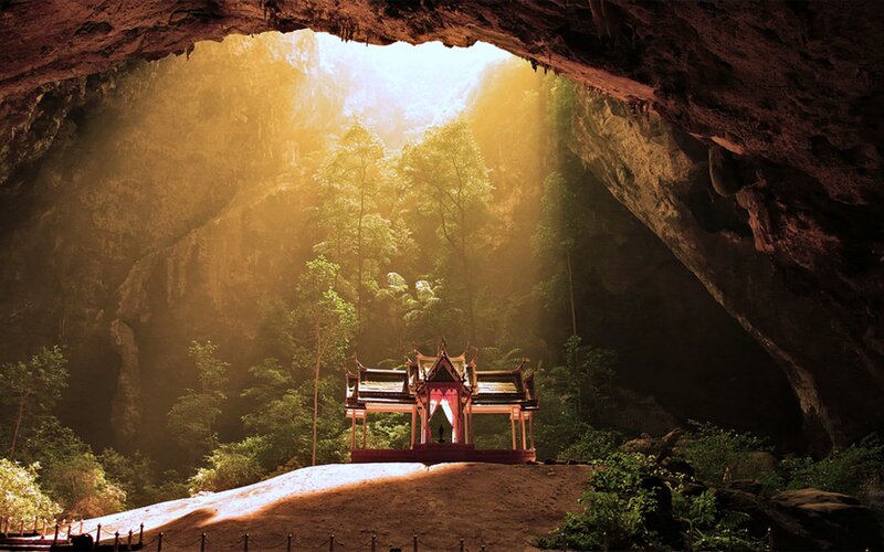 Temple in Cave — Brown