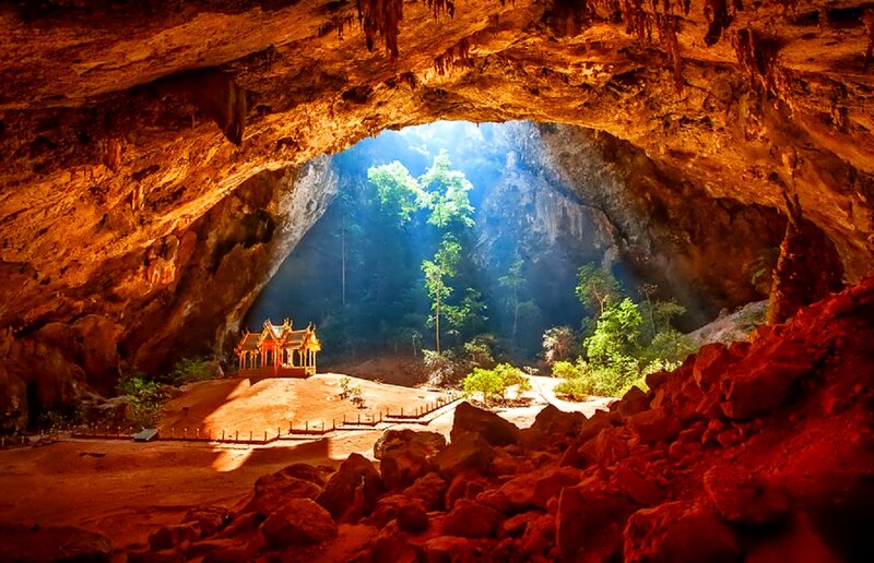 Temple in Cave — Orange