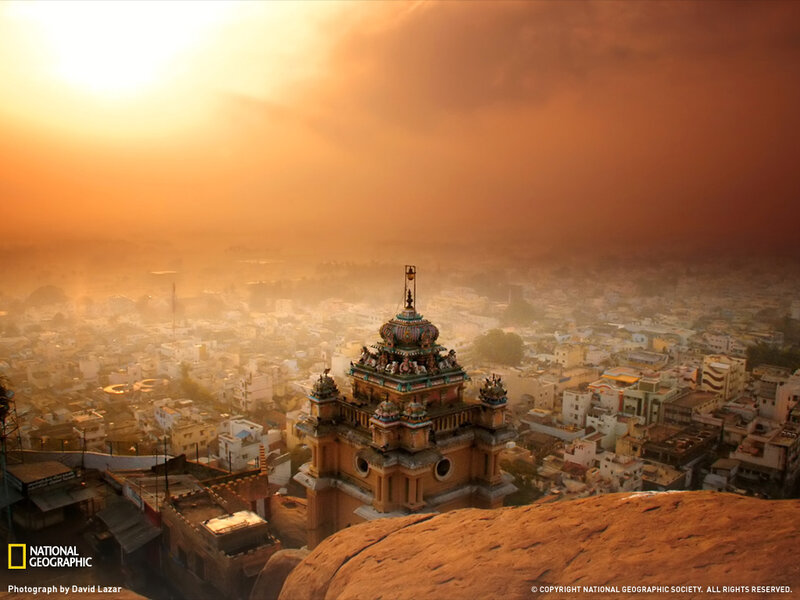 Temple in Cityscape