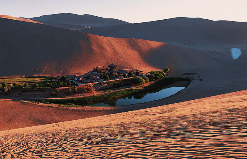 Temple in Desert Oasis — Brown