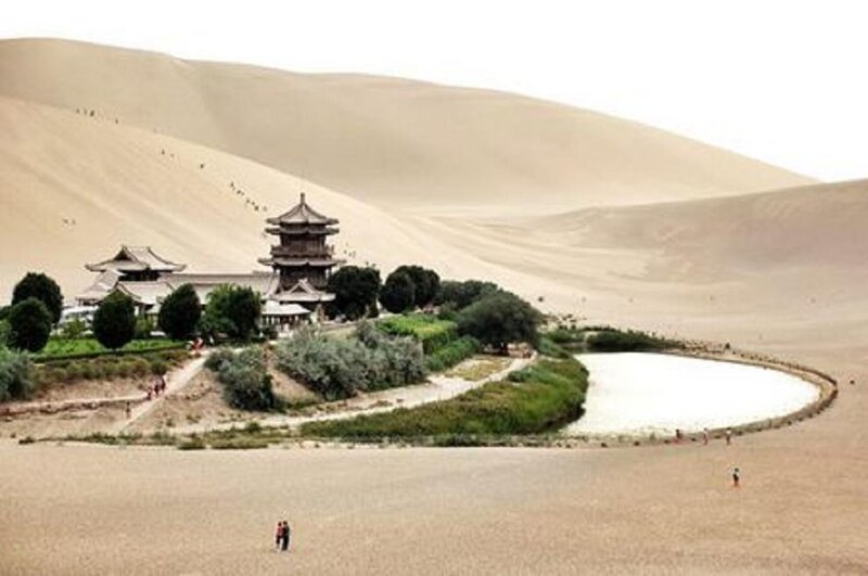 Temple in Desert Oasis