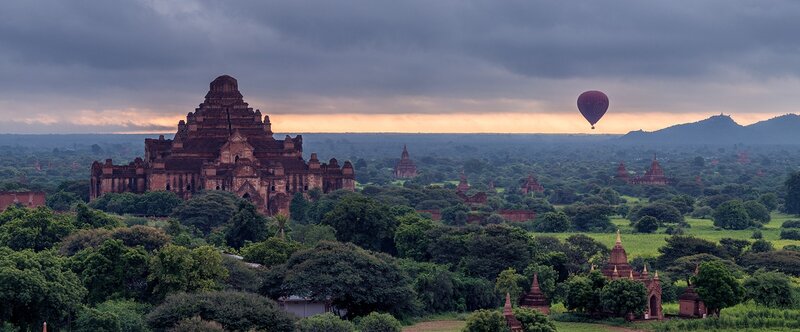 Temple in Forest Landscape