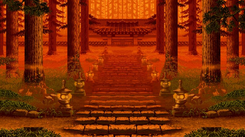 Temple in Forest — Orange