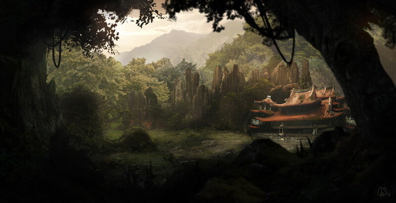Temple in Forest Valley