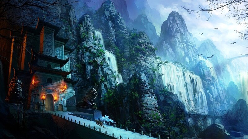 Temple in Mountain Valley