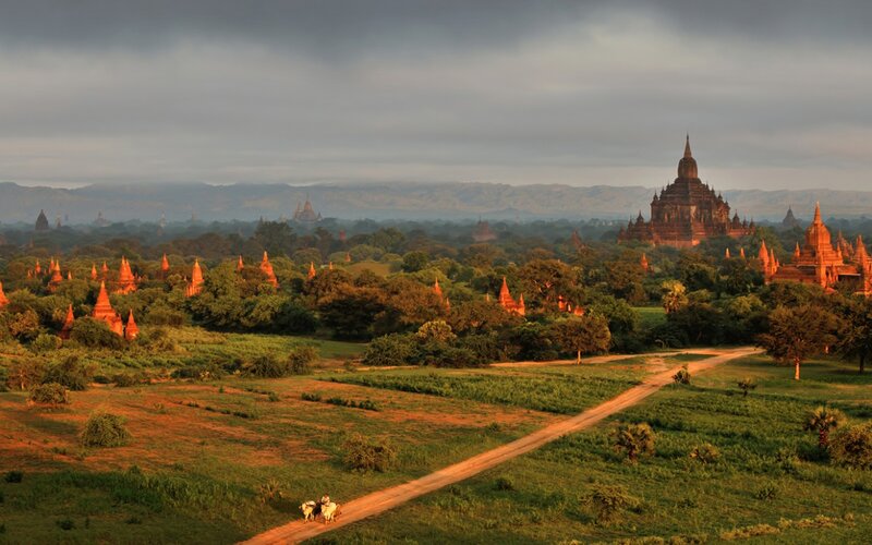 Temple Landscape at Sunrise