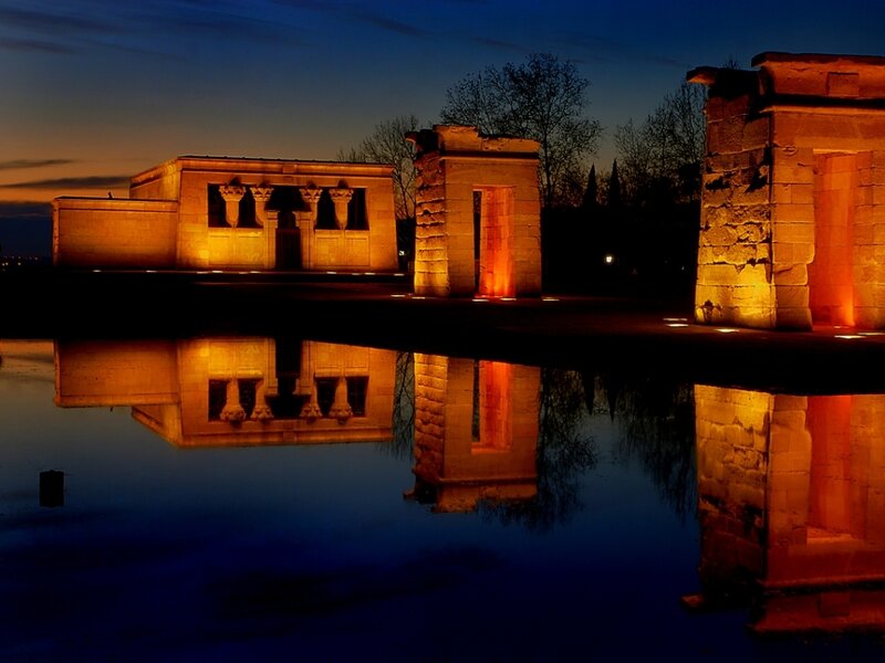 Temple of Debod at dusk