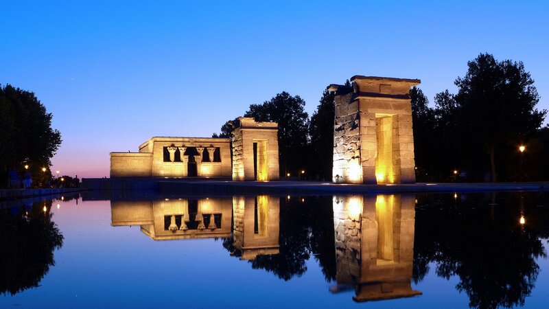 Temple of Debod at dusk