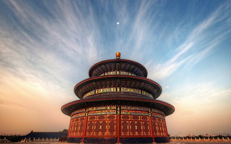 Temple of Heaven — Blue, Serene, Sunset