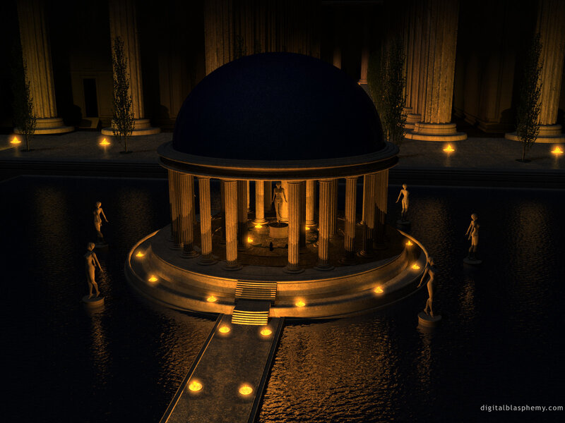 Temple of the Moon at Night