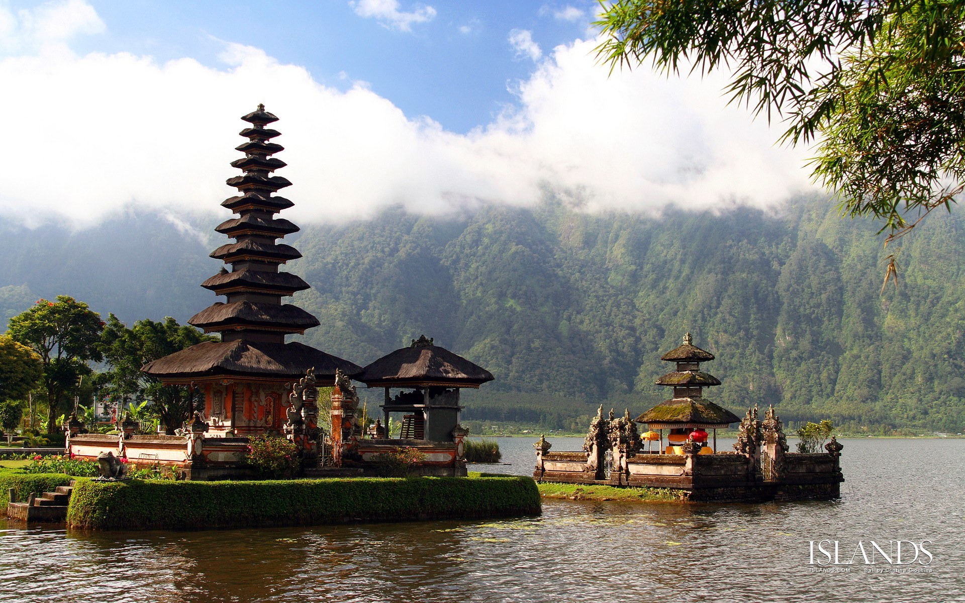 Temple on a lake in Bali