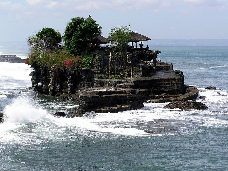 Temple on a rocky island