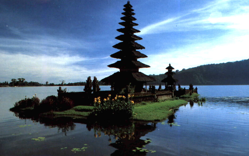 Temple on Lake Island — Blue