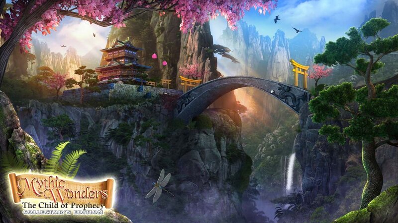 Temple on Mountain Cliff — Green