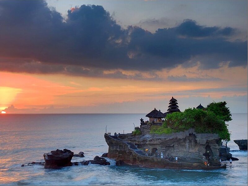 Temple on Rocky Island — Orange