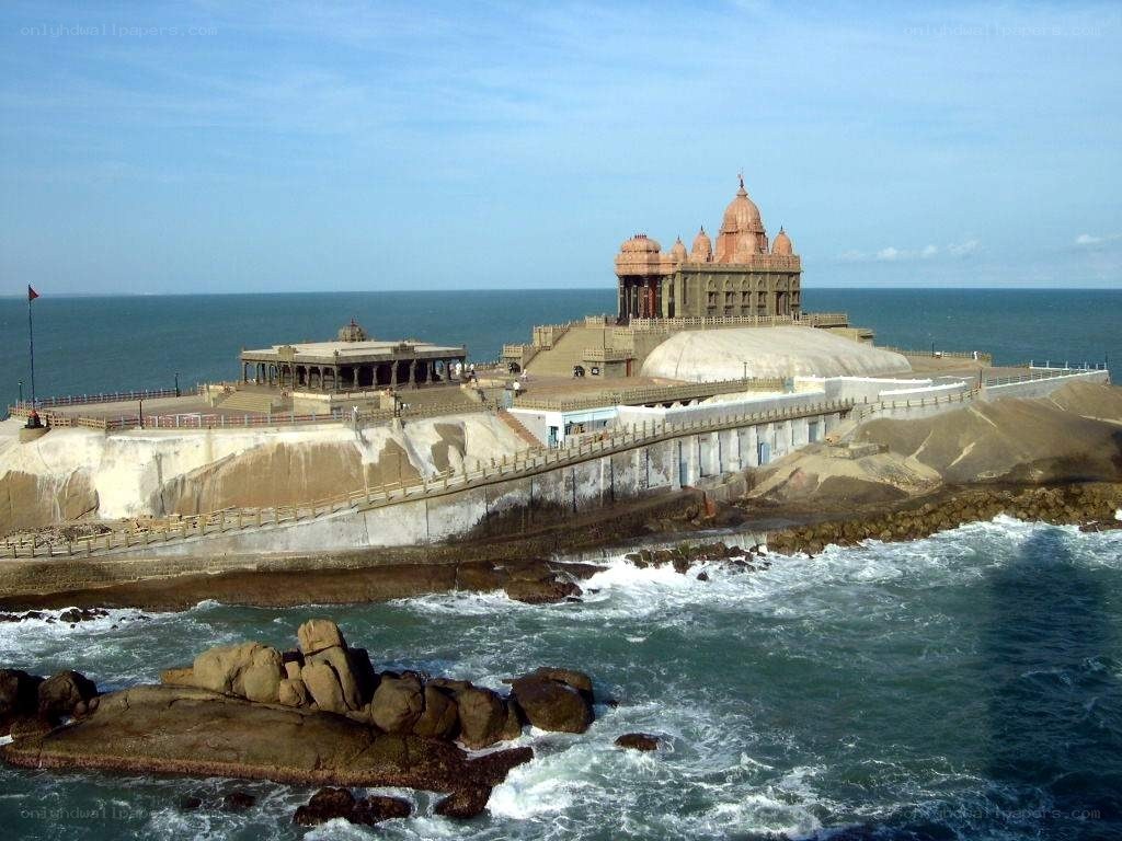 temple on rocky island