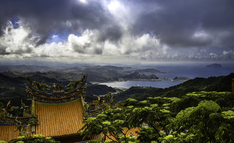 Temple Roof Overlooking Coast