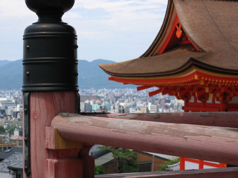 Temple view over city