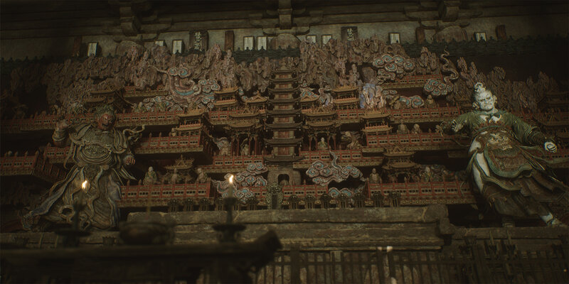 Temple Wall Sculpture