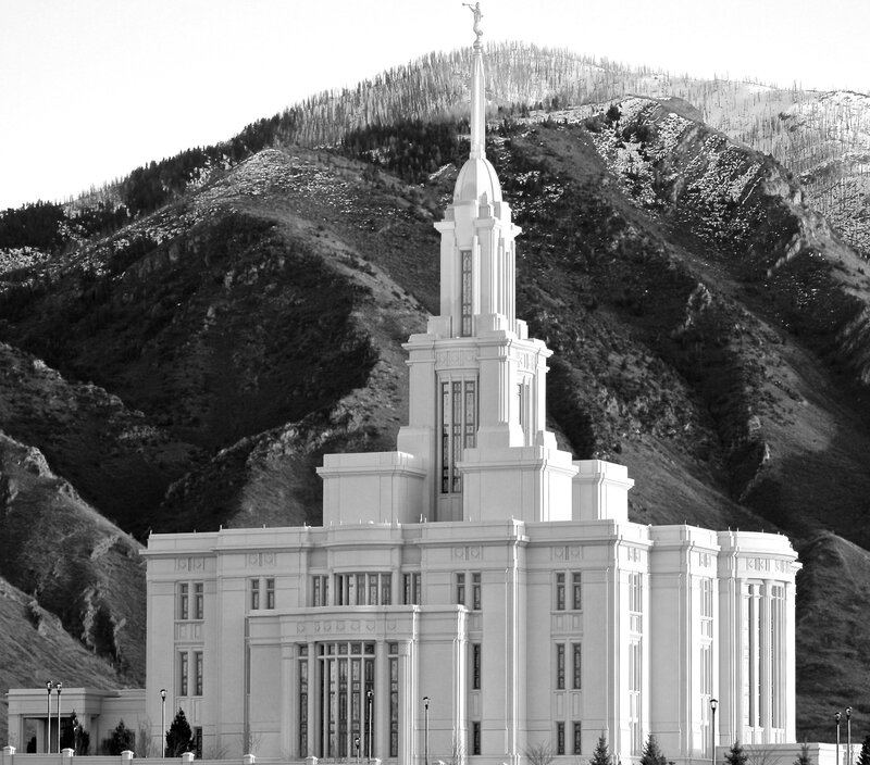 Temple with Mountain
