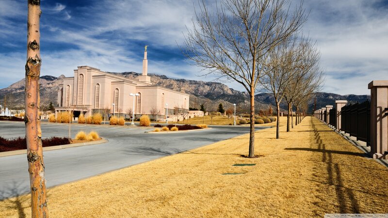 Temple with Mountains