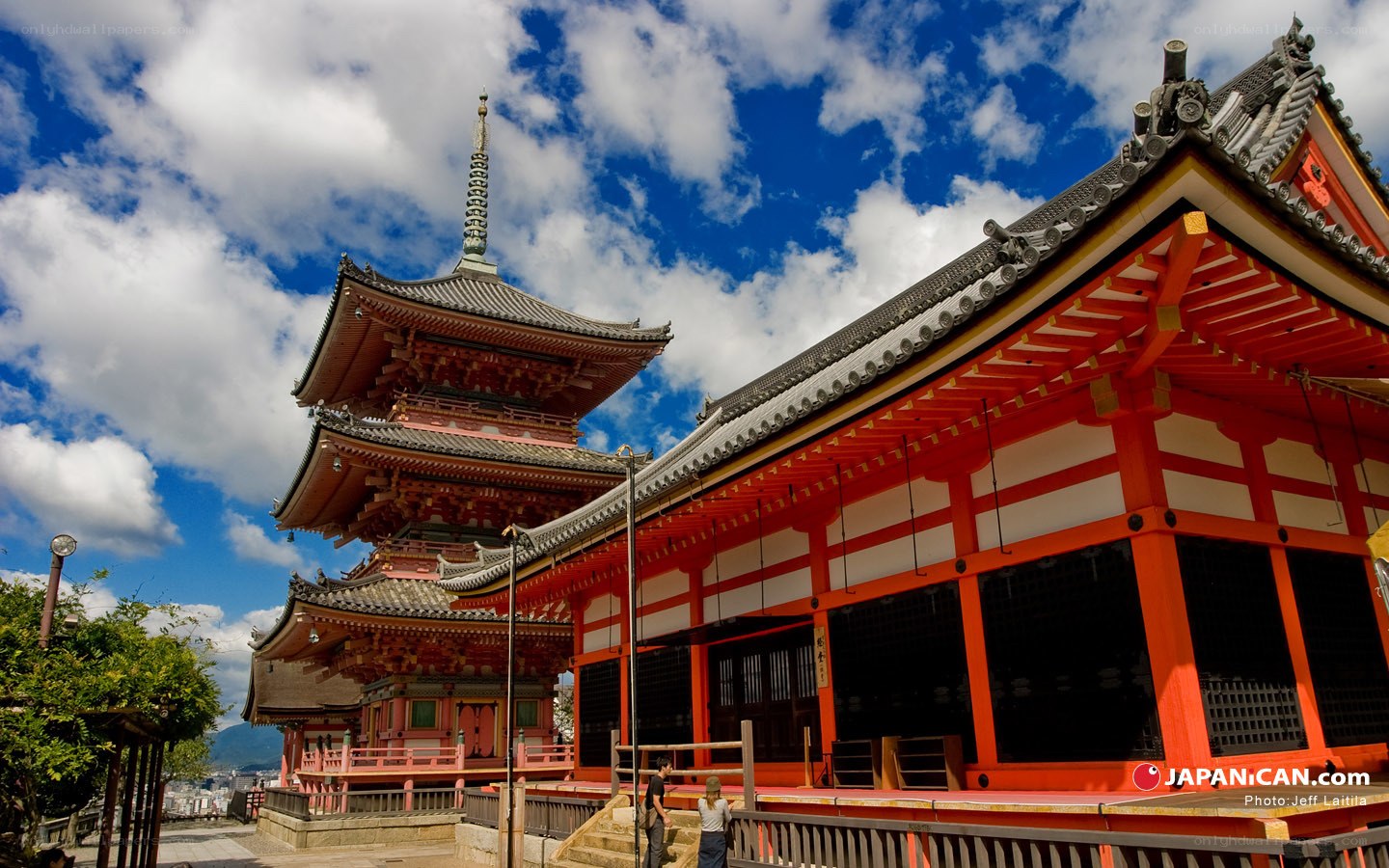 Temple with pagoda in Japan