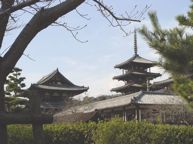 Temple with pagoda in Japan