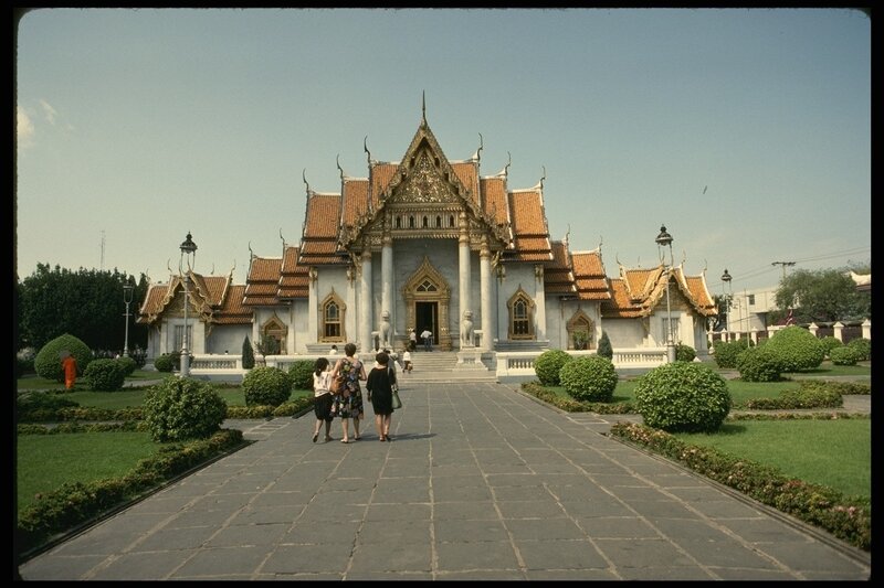 Temple with Visitors