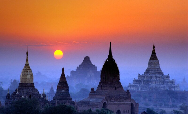 Temples at Sunset