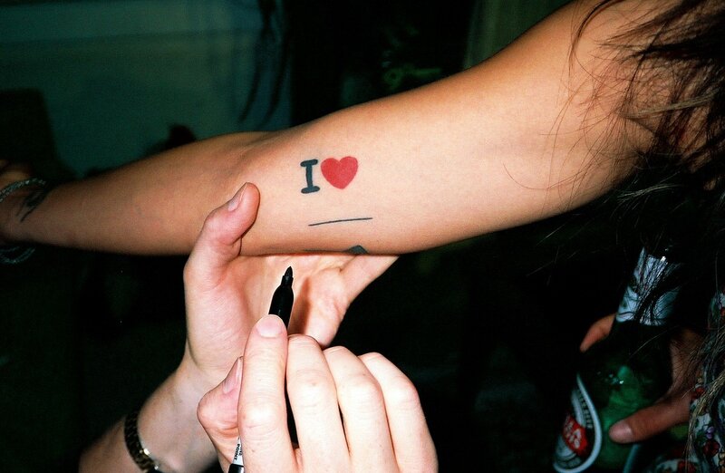temporary tattoo on arm