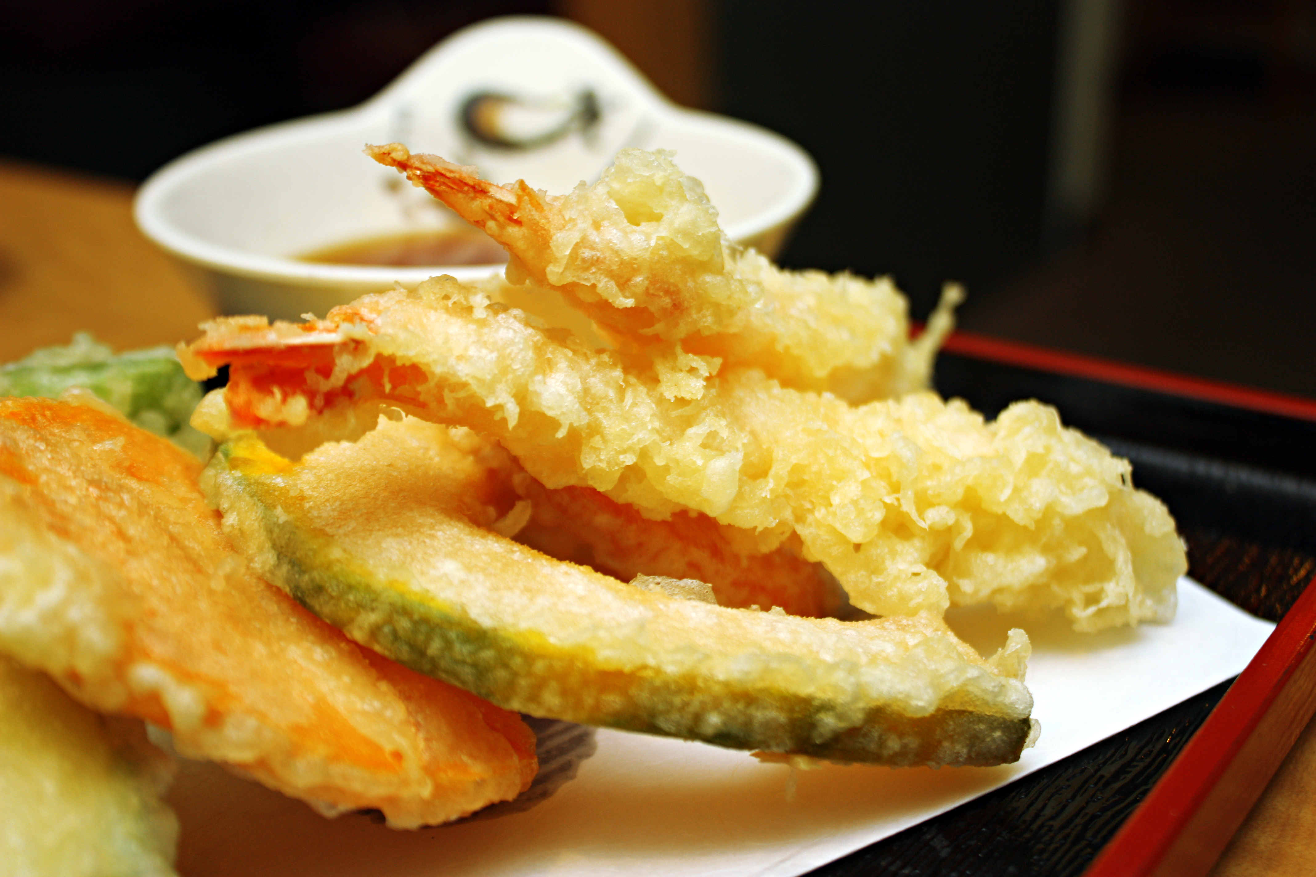 Tempura with dipping sauce